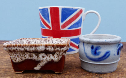 Miniature Glazed Small Bonsai Pots - Group of 5 Pots - CLEARANCE