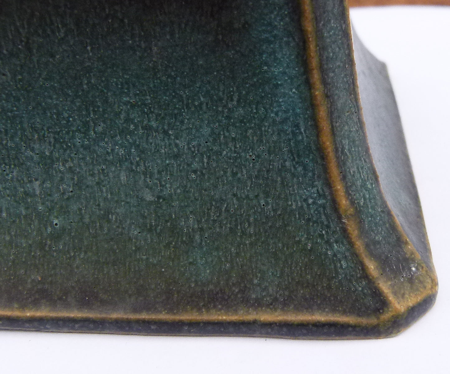 Square Glazed Bonsai Pot By Bryan Albright - Used