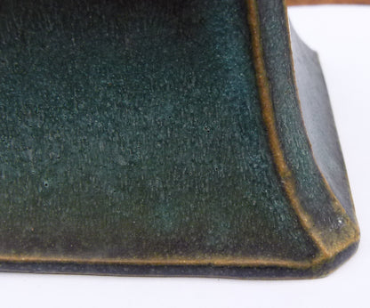 Square Glazed Bonsai Pot By Bryan Albright - Used