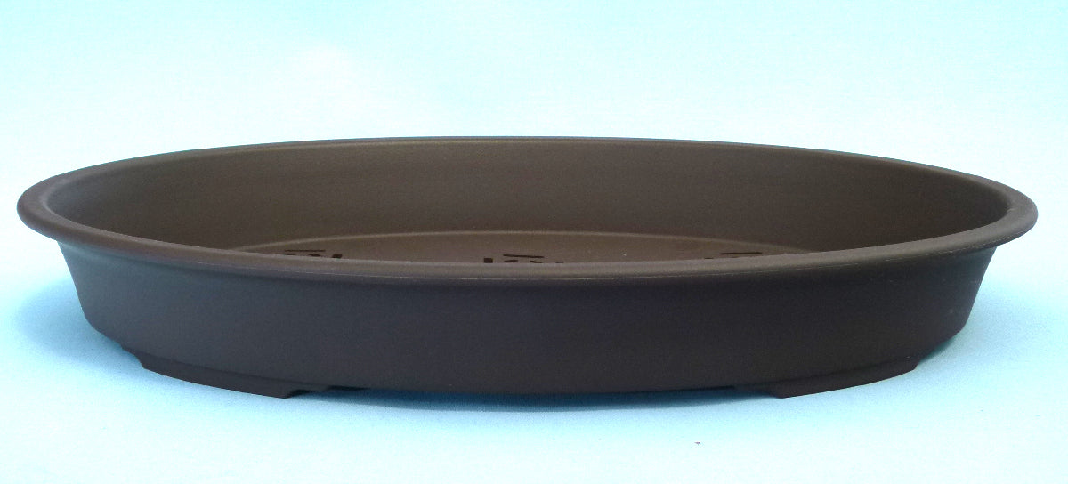 Shallow oval shaped plastic bonsai pot - Various sizes.