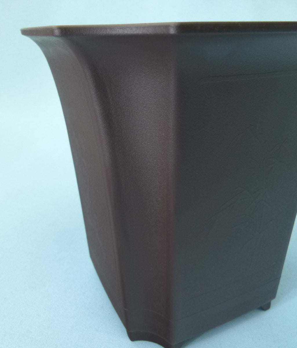 Deep square shaped plastic bonsai pot - Various sizes.