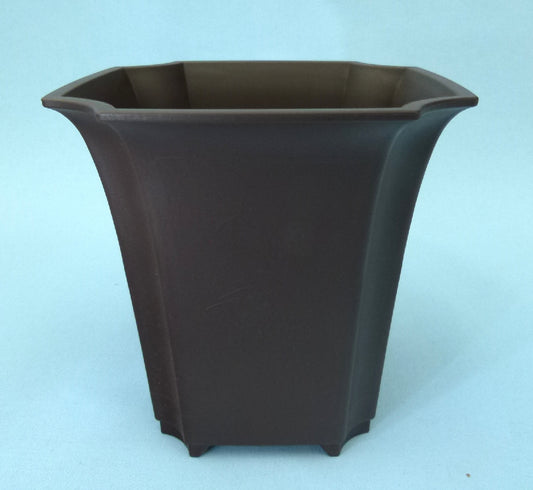 Deep square shaped plastic bonsai pot - Various sizes.