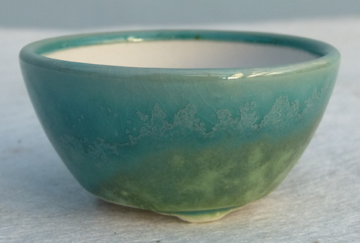 Top Quality Glazed Round Shohin Bonsai Pot - 3"