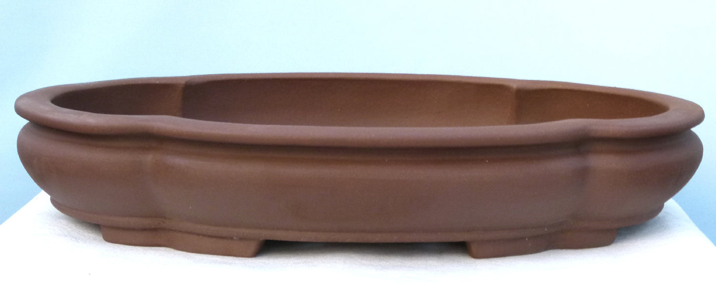 Bonsai Basics - Oval Unglazed Bonsai Pot 