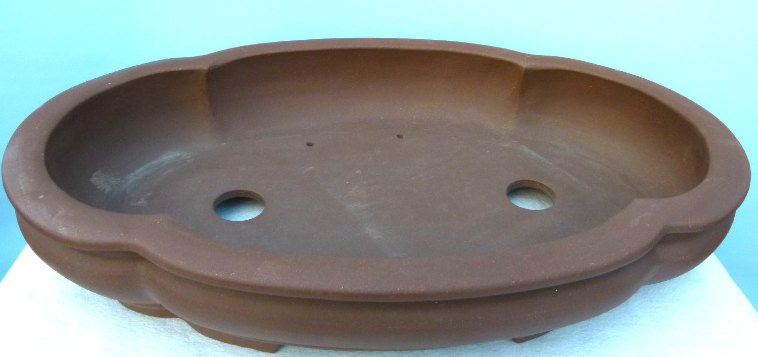 Bonsai Basics - Oval Unglazed Bonsai Pot 