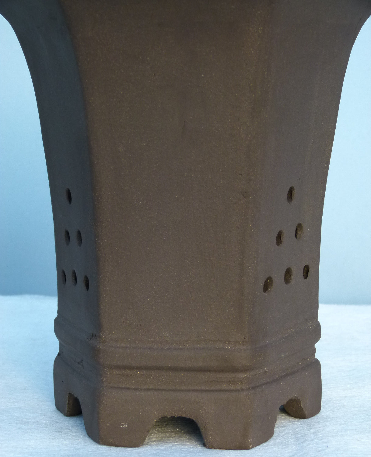 Bonsai Basics - Cascade Style Hexagonal Deep Unglazed Bonsai Pot 