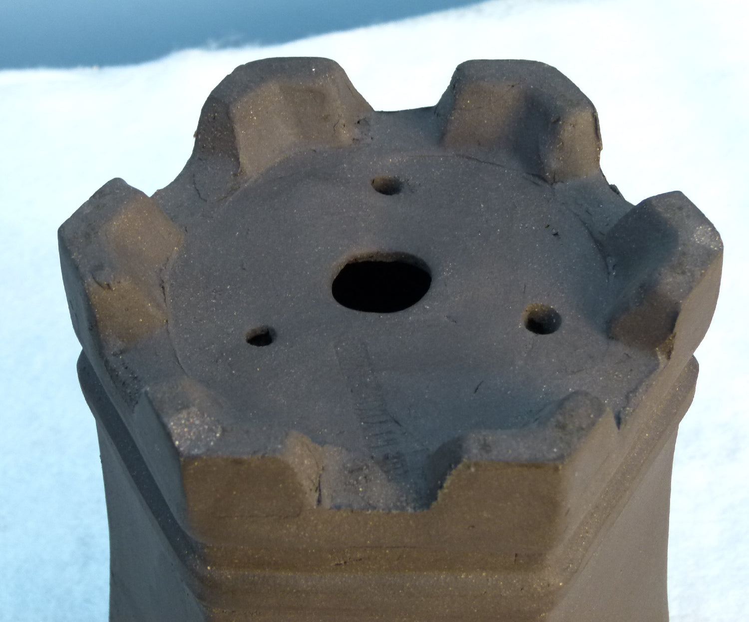 Bonsai Basics - Cascade Style Hexagonal Deep Unglazed Bonsai Pot 