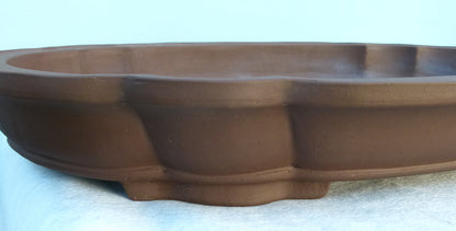 Bonsai Basics - Shallow Oval Unglazed Bonsai Pot 