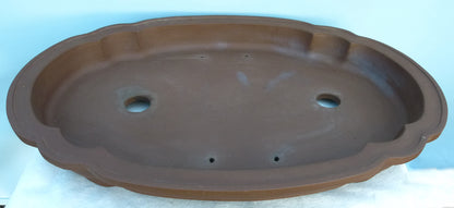 Bonsai Basics - Shallow Oval Unglazed Bonsai Pot 