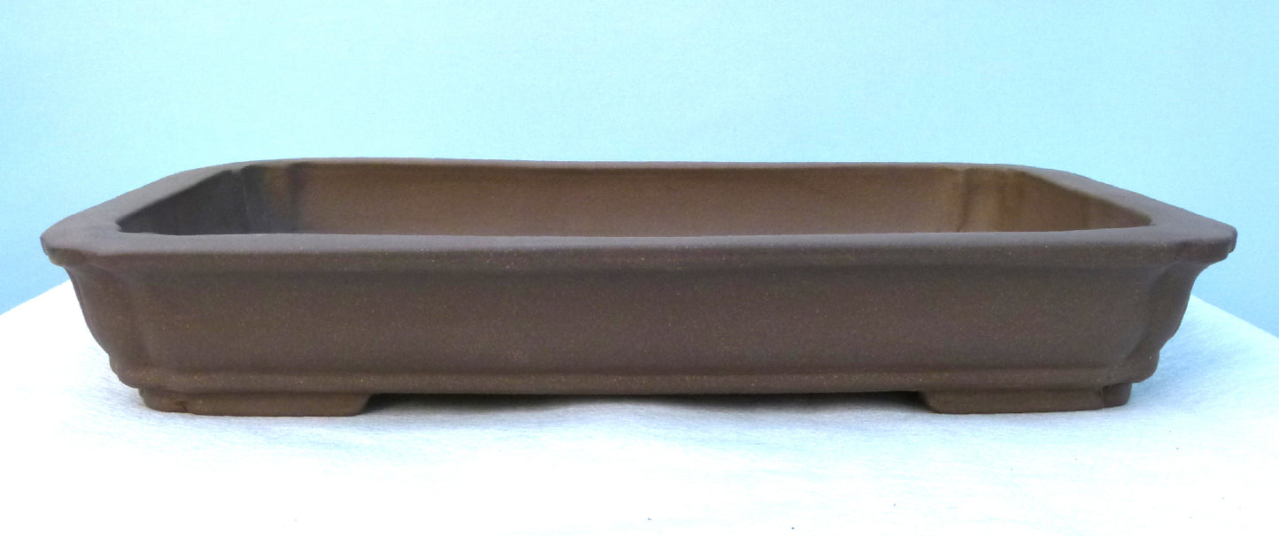 Bonsai Basics - Shallow Rectangular Unglazed Bonsai Pot 