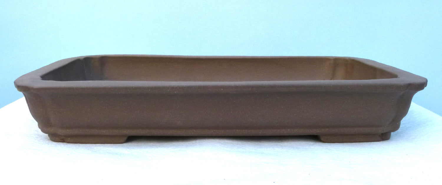 Bonsai Basics - Shallow Rectangular Unglazed Bonsai Pot 