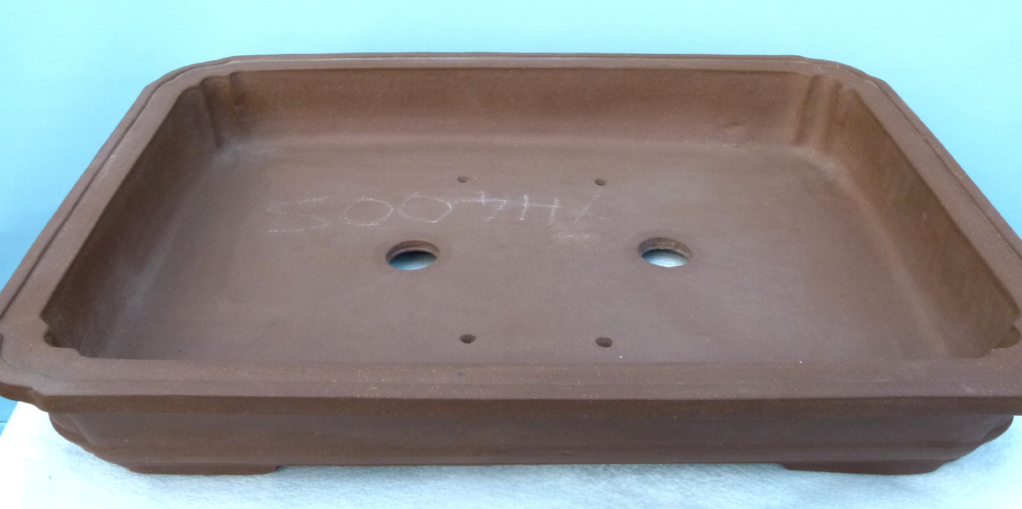 Bonsai Basics - Shallow Rectangular Unglazed Bonsai Pot