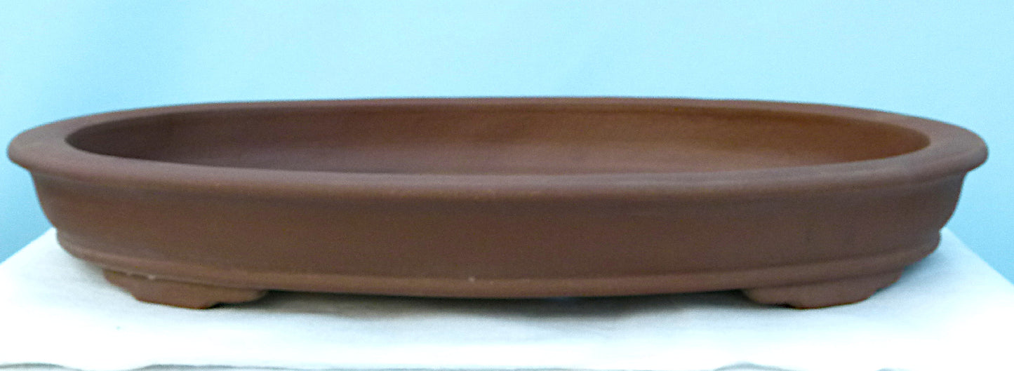 Bonsai Basics - Shallow Oval Unglazed Bonsai Pot