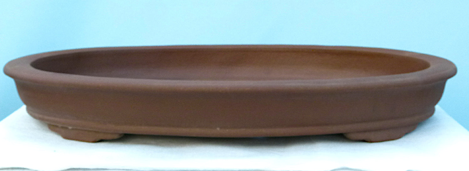 Bonsai Basics - Shallow Oval Unglazed Bonsai Pot