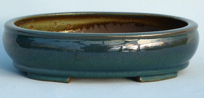Oval Glazed Quality Bonsai Pot - 11"