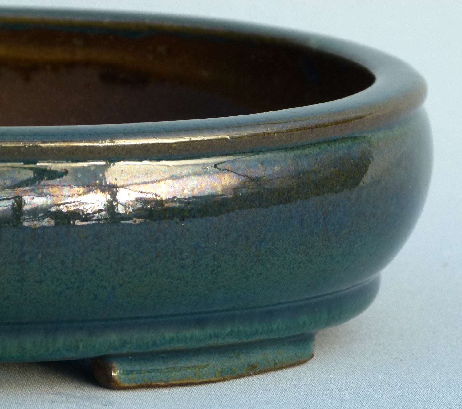 Oval Glazed Quality Bonsai Pot - 11"
