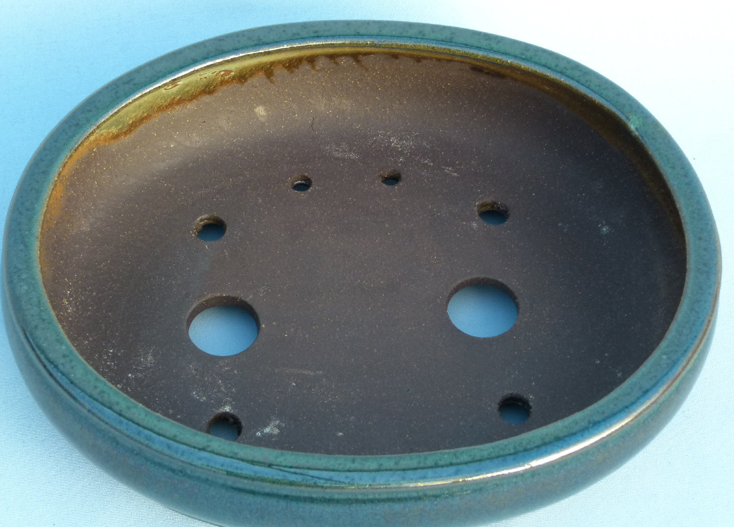 Oval Glazed Quality Bonsai Pot - 11"