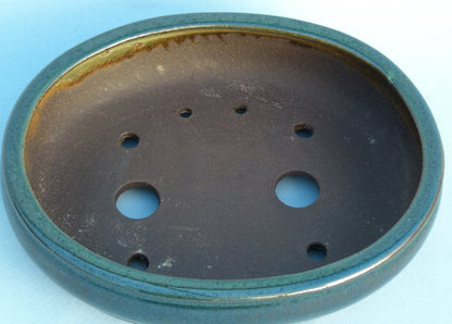 Oval Glazed Quality Bonsai Pot - 11"