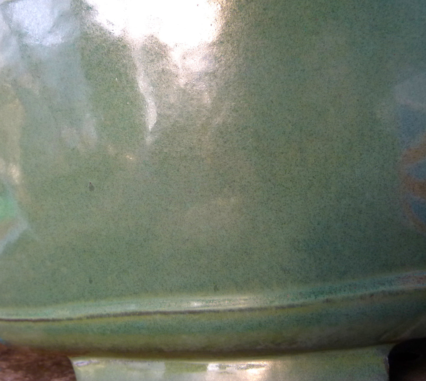 MASSIVE! Exhibition Quality Green Glazed Oval Bonsai Pot - 30"