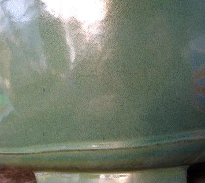 MASSIVE! Exhibition Quality Green Glazed Oval Bonsai Pot - 30"