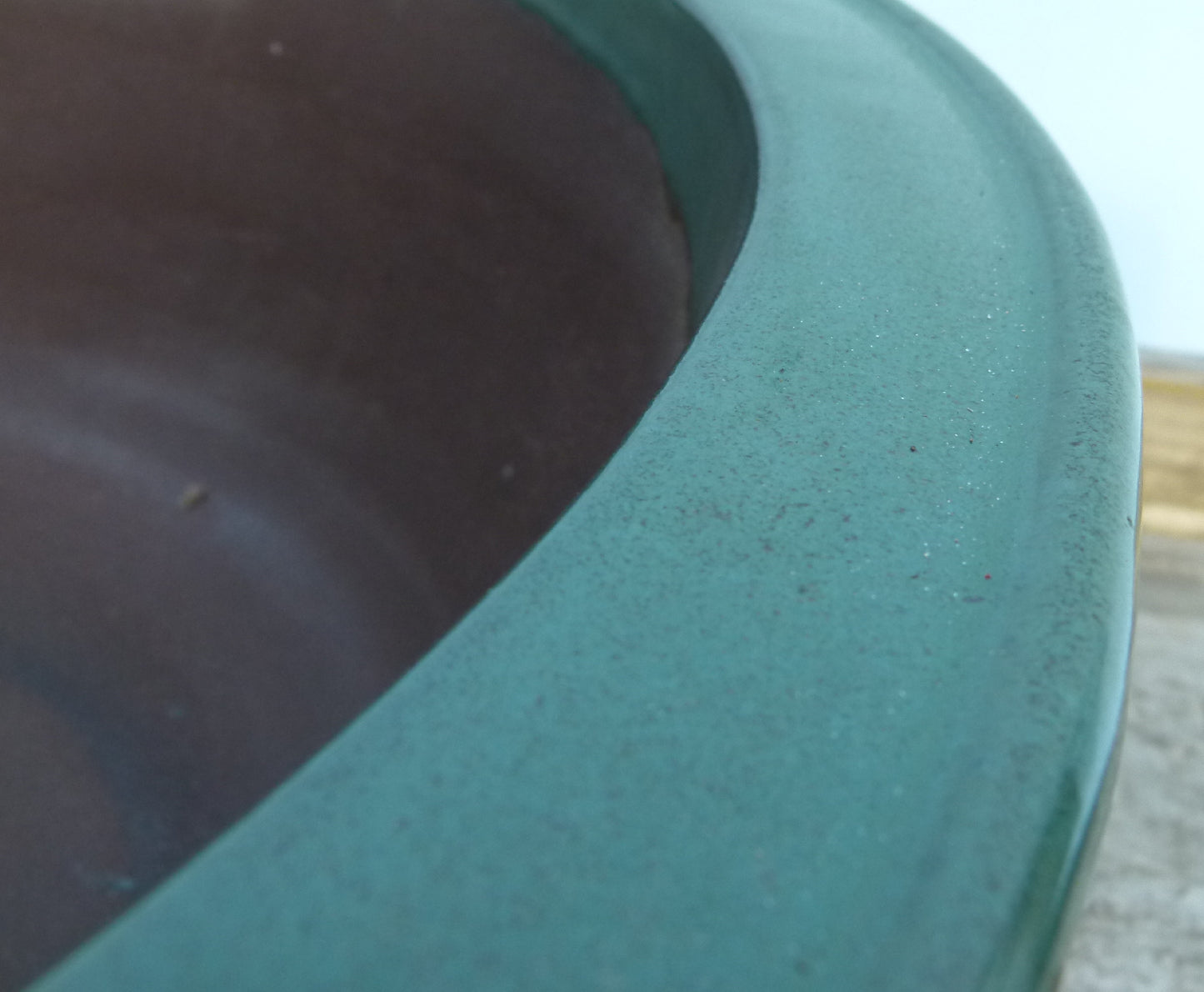 MASSIVE! Exhibition Quality Green Glazed Oval Bonsai Pot - 30"