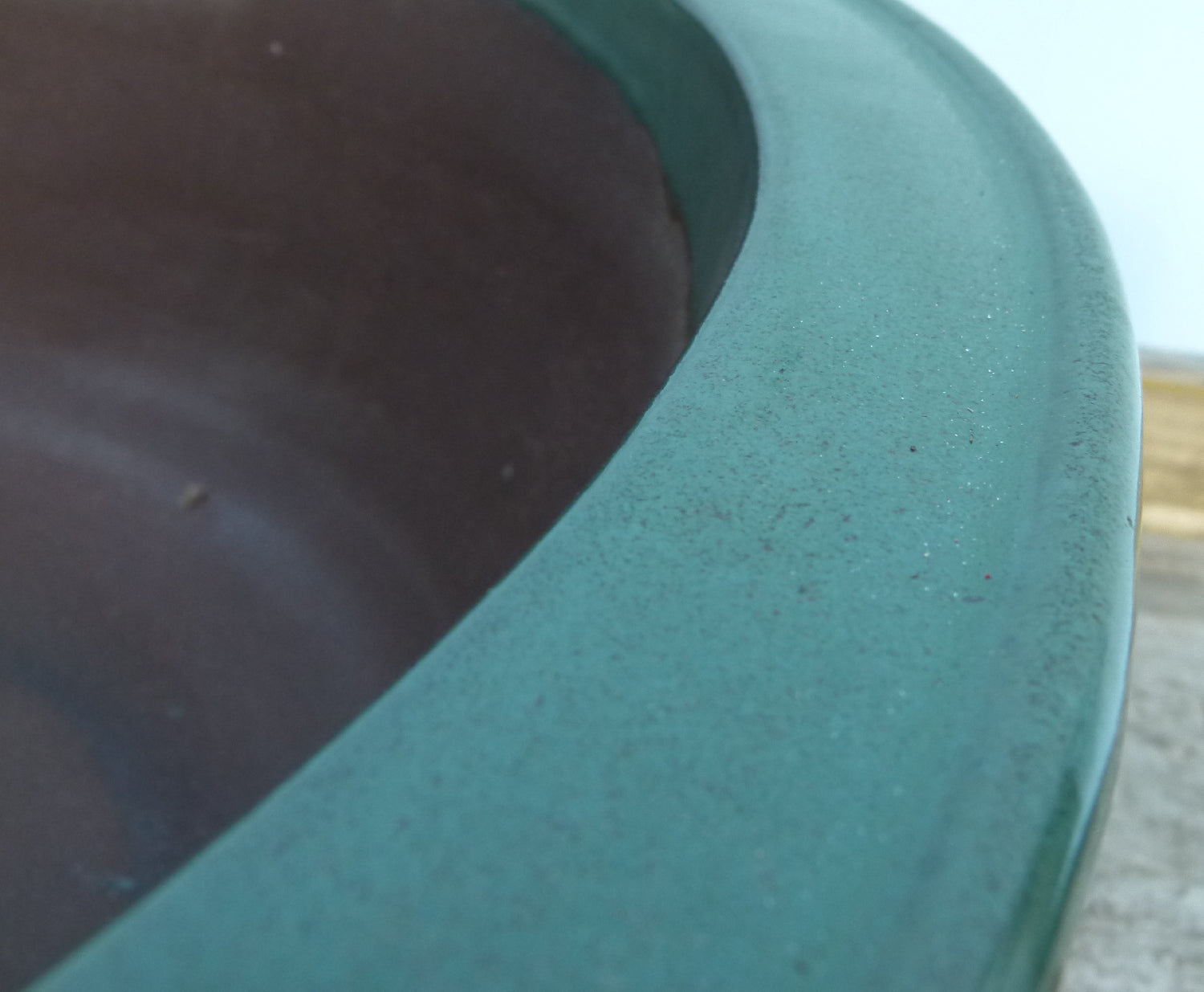 MASSIVE! Exhibition Quality Green Glazed Oval Bonsai Pot - 30"