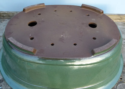 MASSIVE! Exhibition Quality Green Glazed Oval Bonsai Pot - 30"