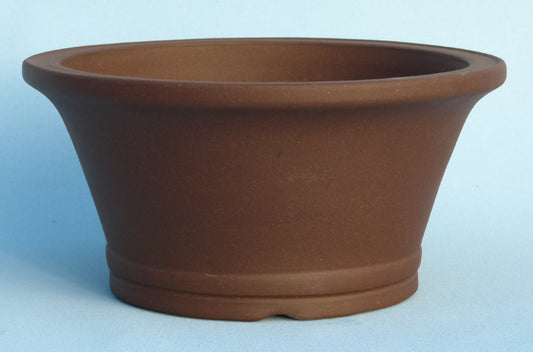 Deep Round Unglazed Quality Bonsai Pot - 10"