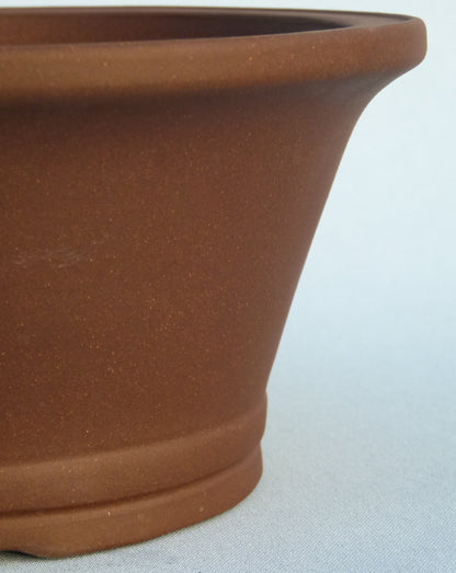 Deep Round Unglazed Quality Bonsai Pot - 10"