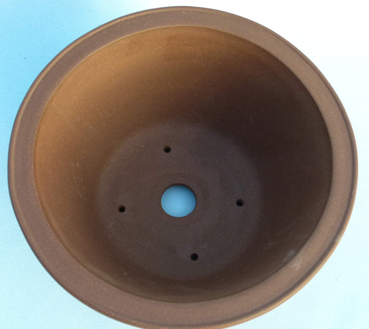 Deep Round Unglazed Quality Bonsai Pot - 10"