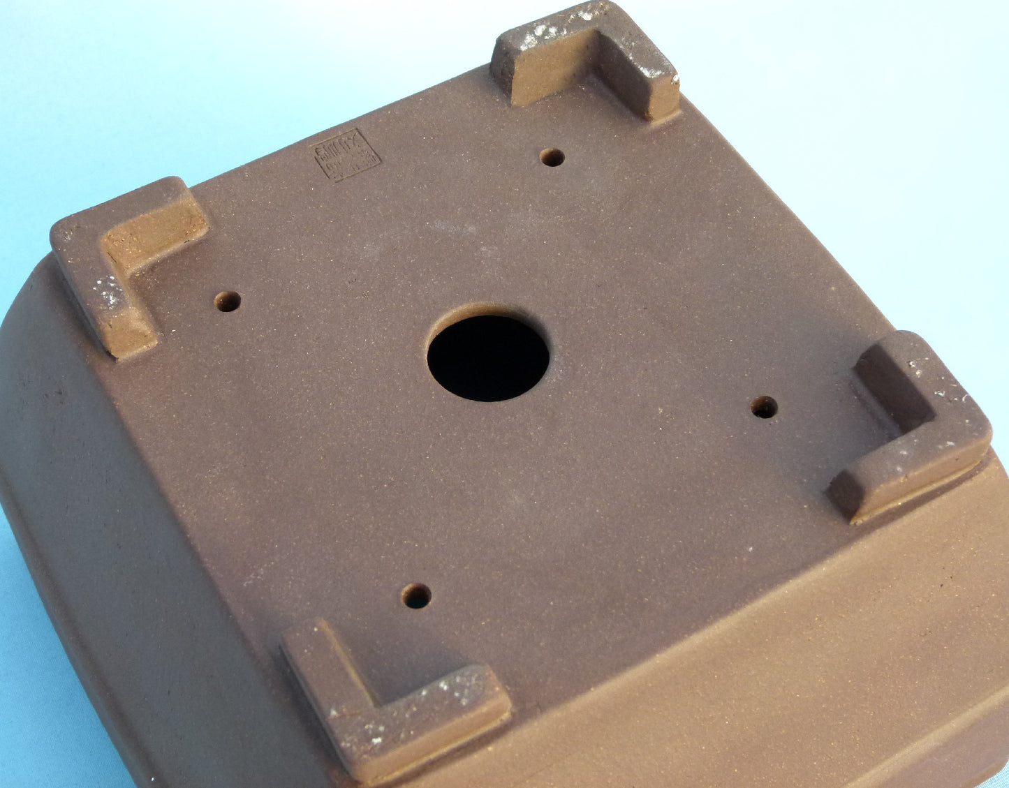 Square Semi-Cascade Style Unglazed Bonsai Pot - 6.5"