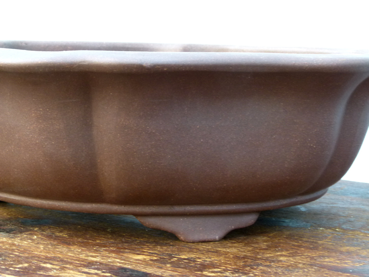 Round Lotus Flower Unglazed Quality Bonsai Pot - 14"