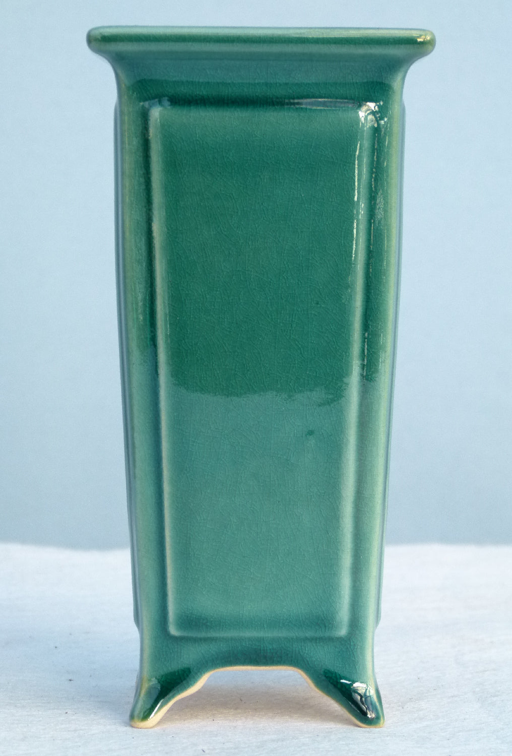 Quality Glazed Cascade Style Square Bonsai Pot