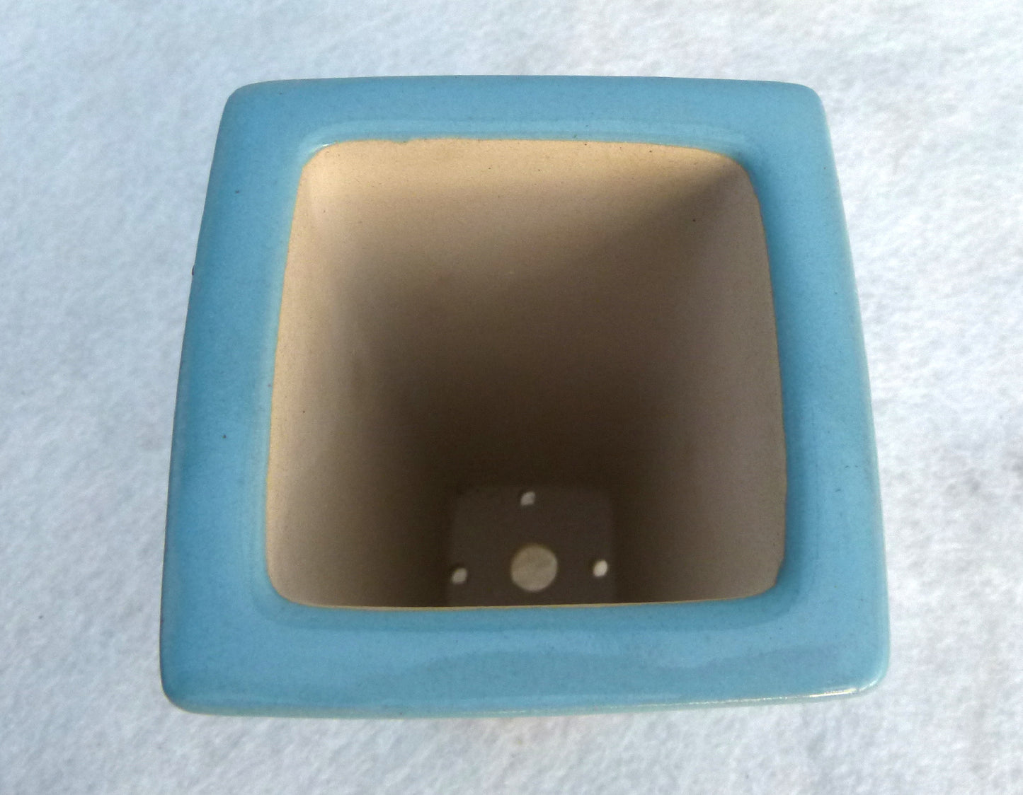 Quality Glazed Cascade Style Square Bonsai Pot