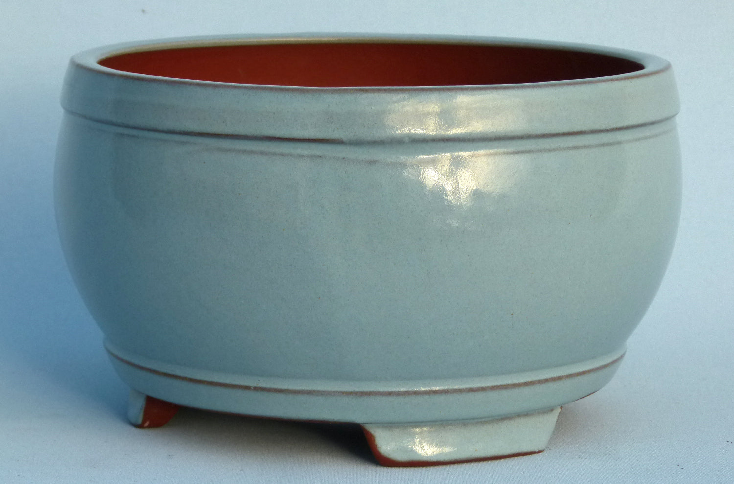 Exhibition Quality Glazed Deep Round Bonsai Pot - 10"