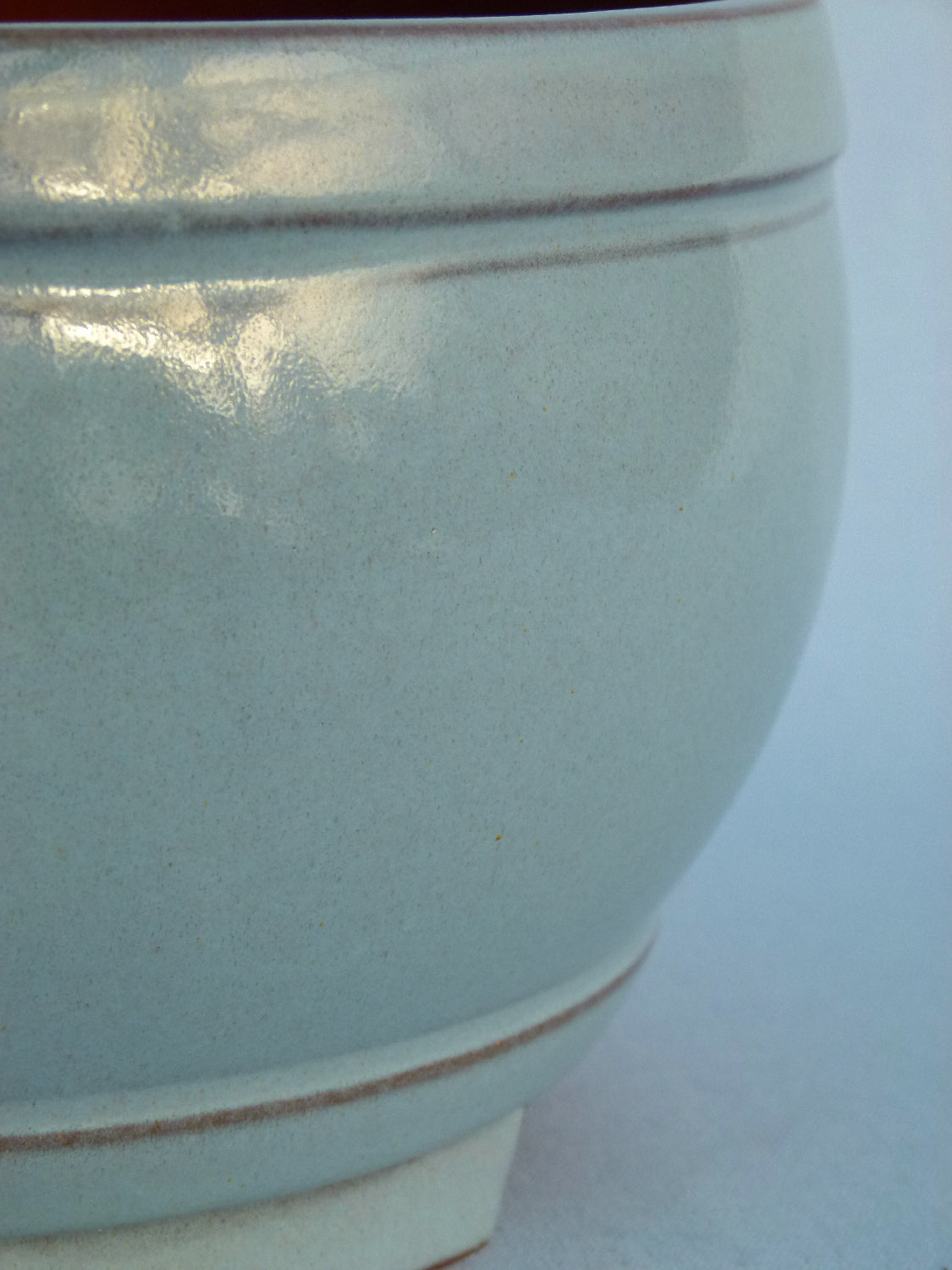 Exhibition Quality Glazed Deep Round Bonsai Pot - 10"