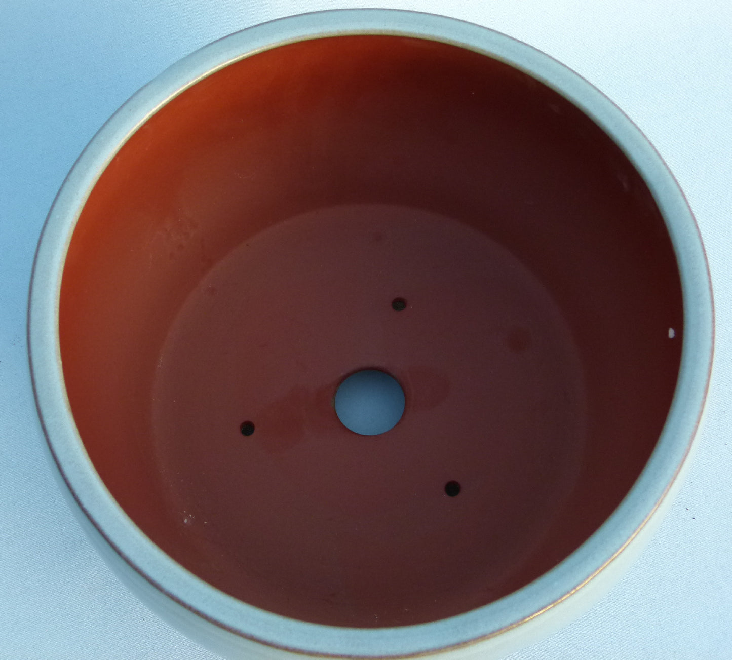 Exhibition Quality Glazed Deep Round Bonsai Pot - 10"