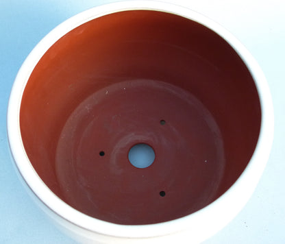 Exhibition Quality Glazed Deep Round Bonsai Pot - 10"
