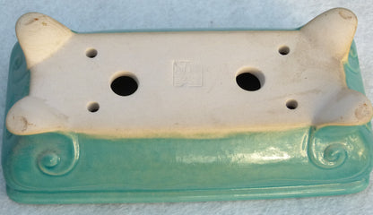 Quality Glazed Rectangular Bonsai Pot - 9"