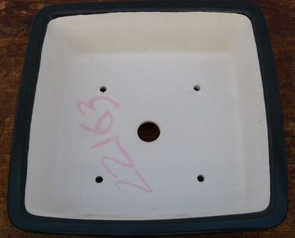 Exhibition Quality Glazed Square Bonsai Pot - 8.5"
