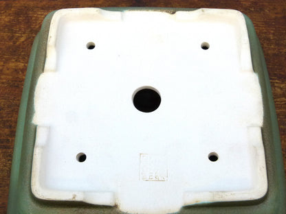 Exhibition Quality Glazed Square Bonsai Pot - 8.5"