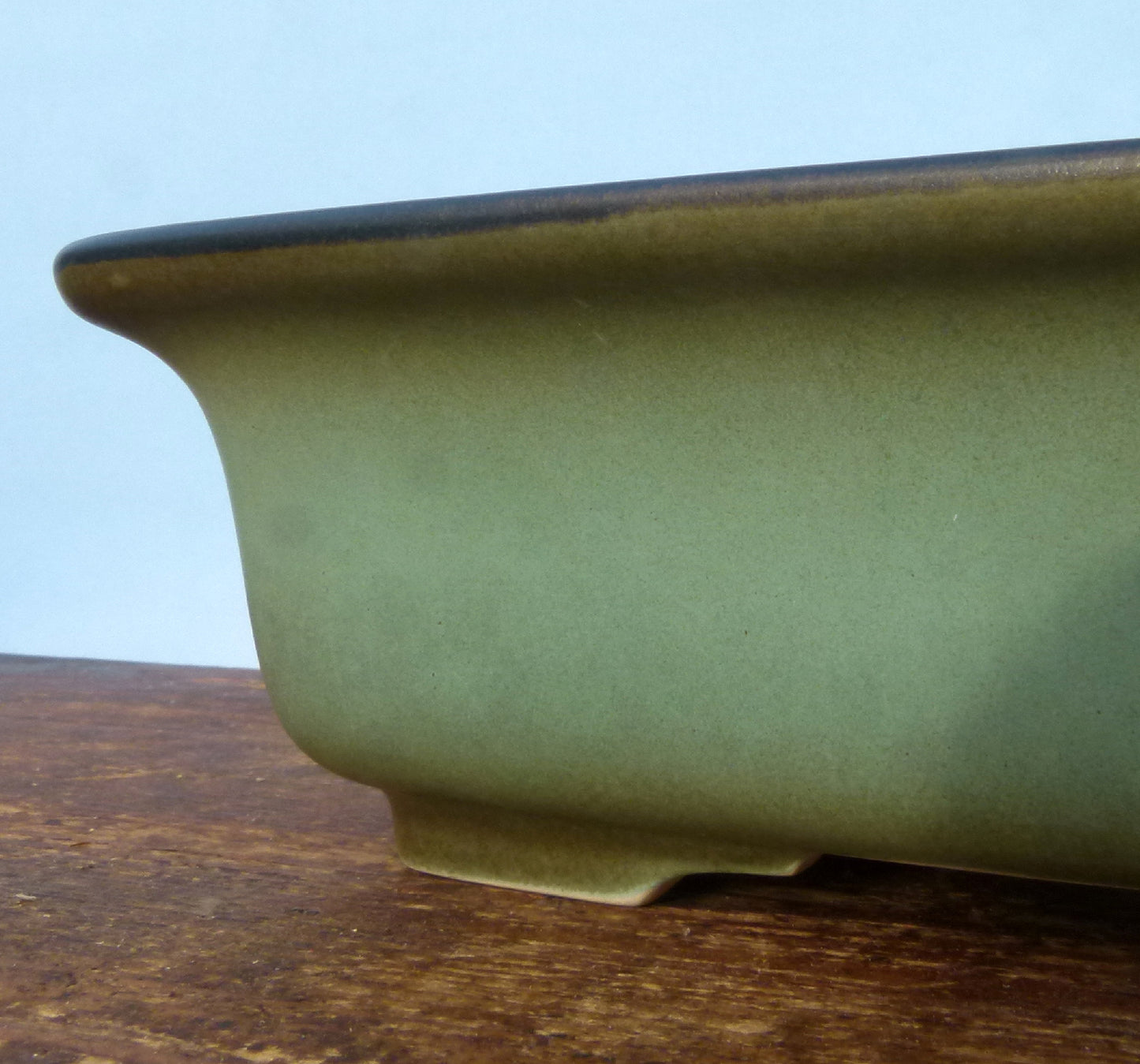 Exhibition Quality Glazed Square Bonsai Pot - 8.5"