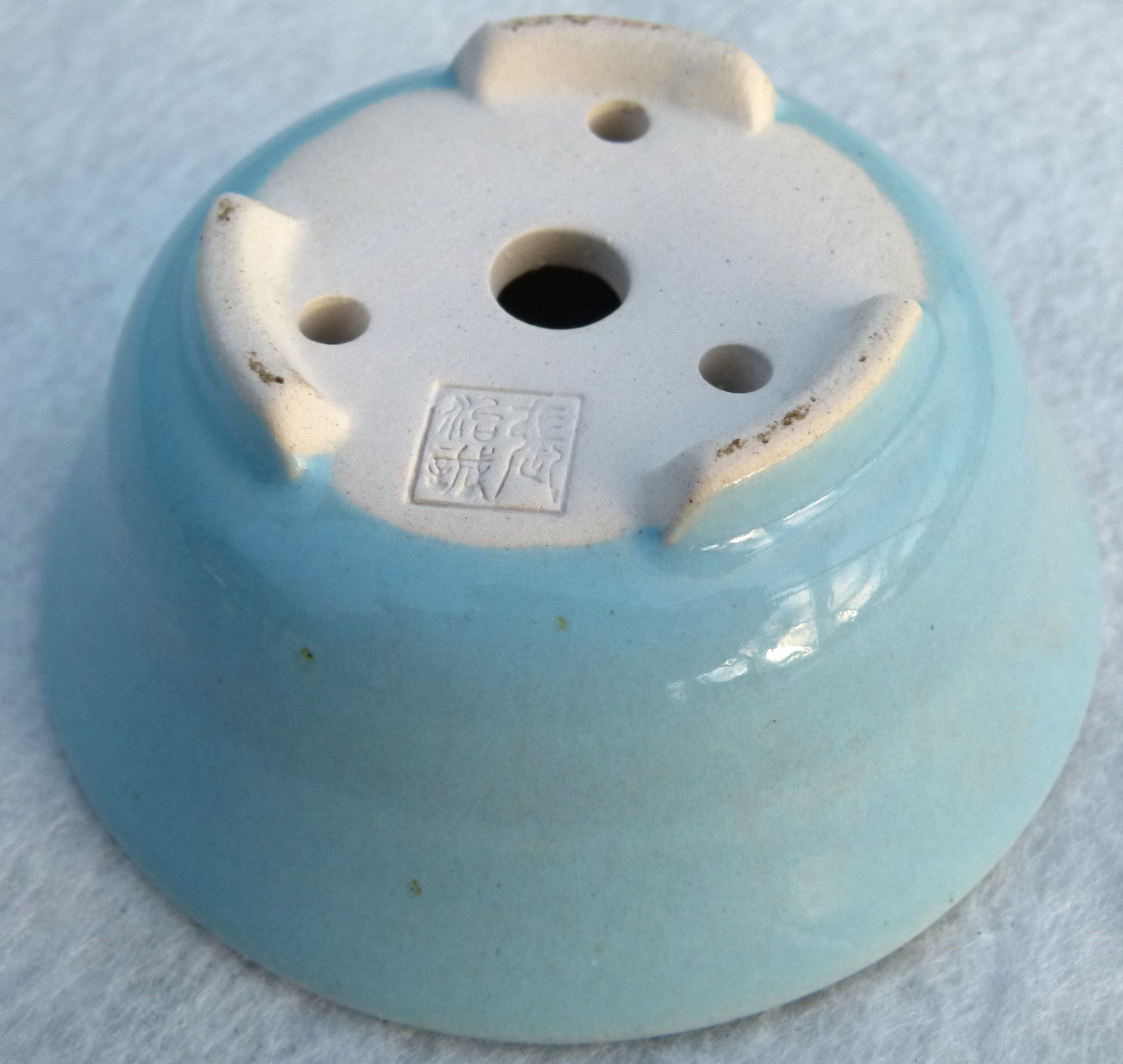 Top Quality Blue Glazed Round Bonsai Pot - 4"