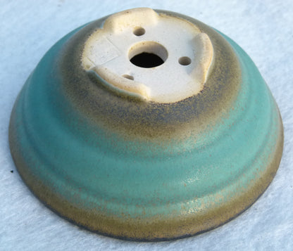 Top Quality Green Glazed Round Bonsai Pot - 4"