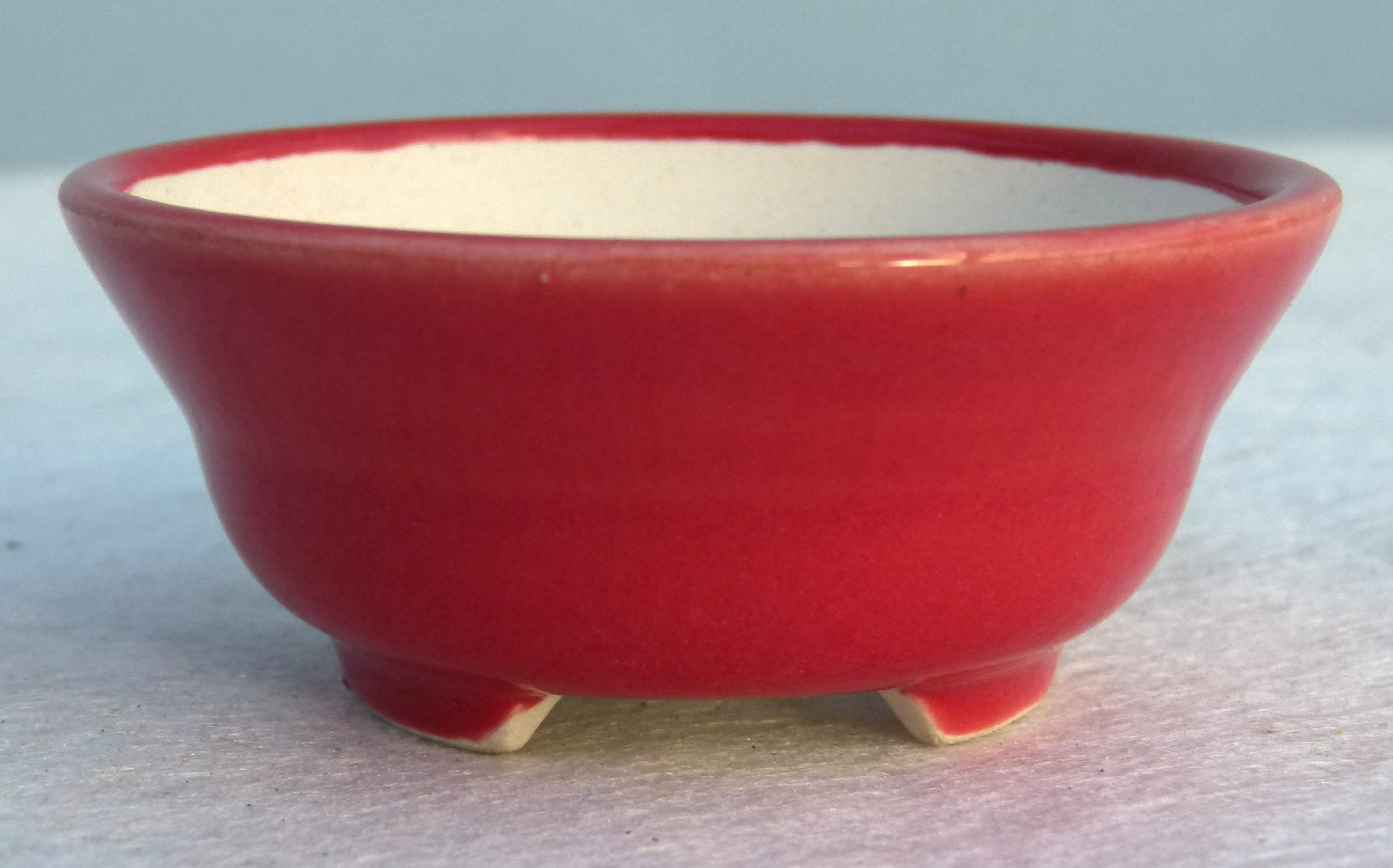 Top Quality Red Glazed Round Bonsai Pot - 4"