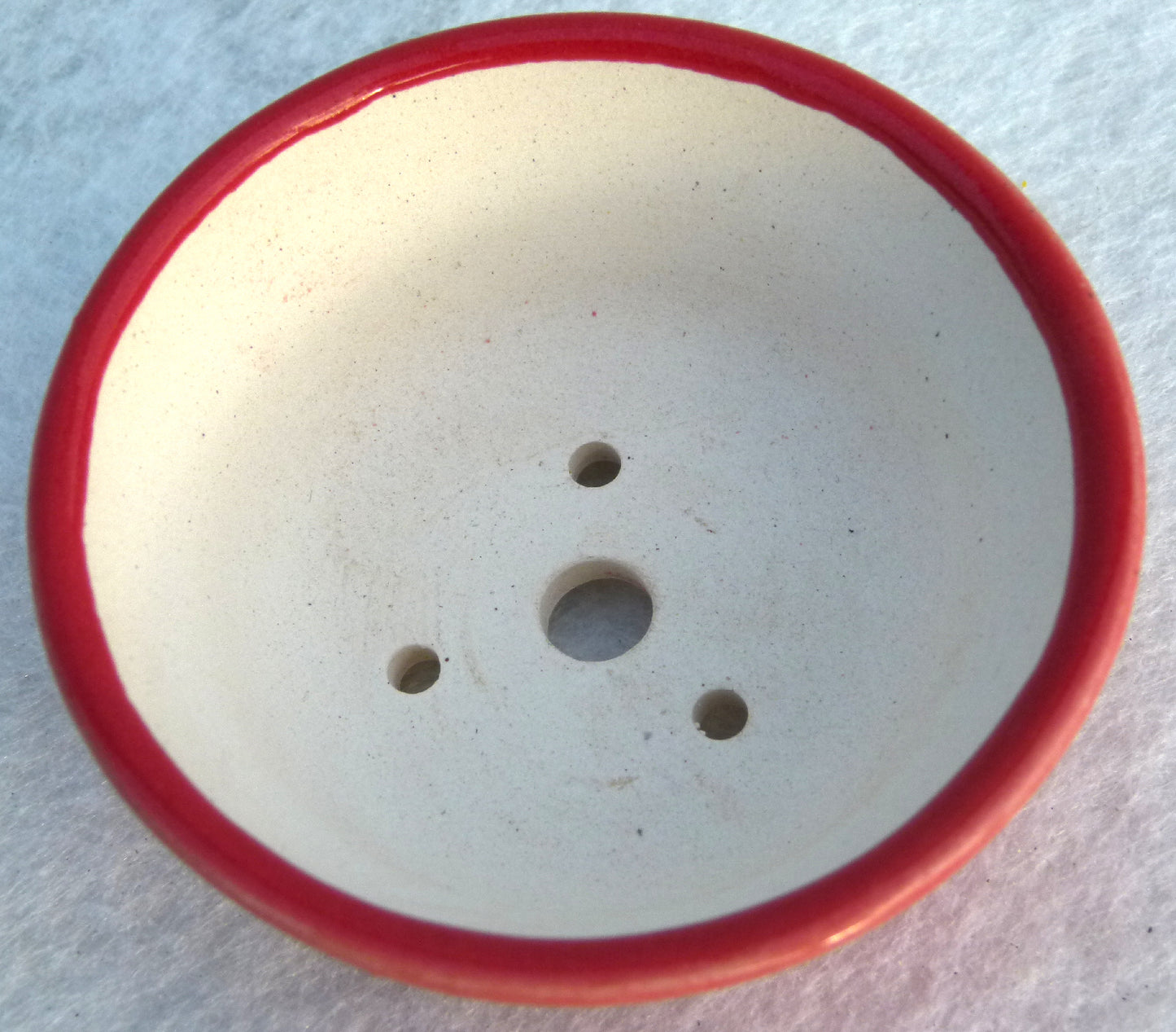 Top Quality Red Glazed Round Bonsai Pot - 4"