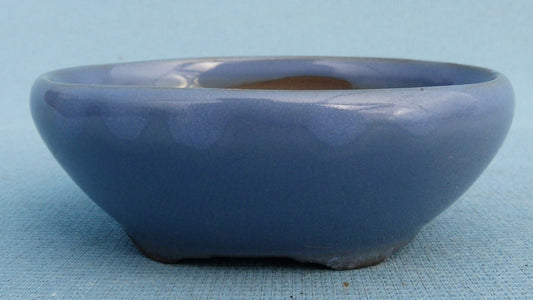 High Quality Japanese Glazed Oval Bonsai Pot - 4"