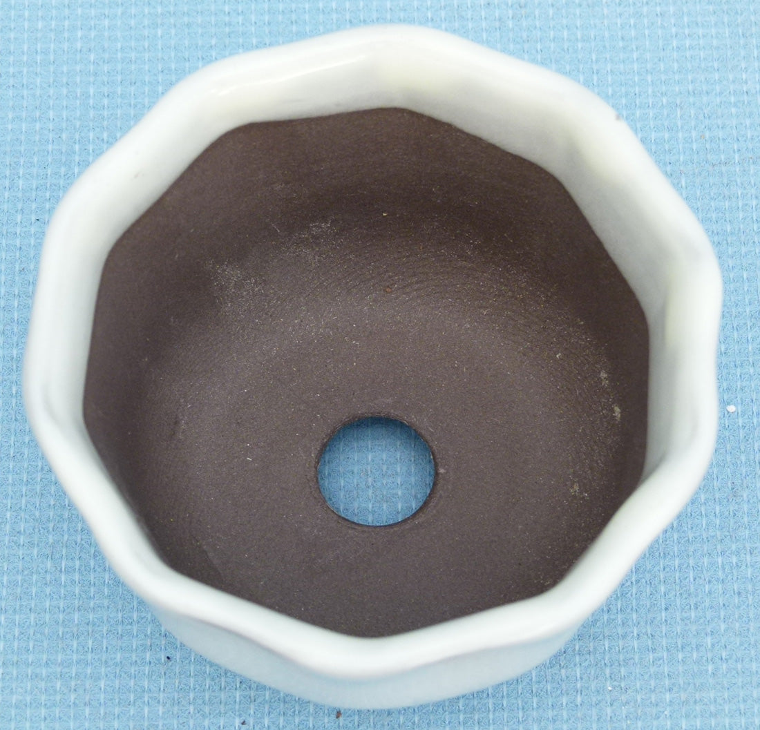 High Quality Japanese Glazed Round Bonsai Pot - 3"