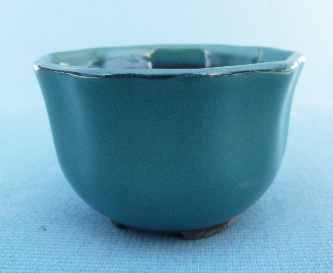 High Quality Japanese Glazed Round Bonsai Pot - 3"