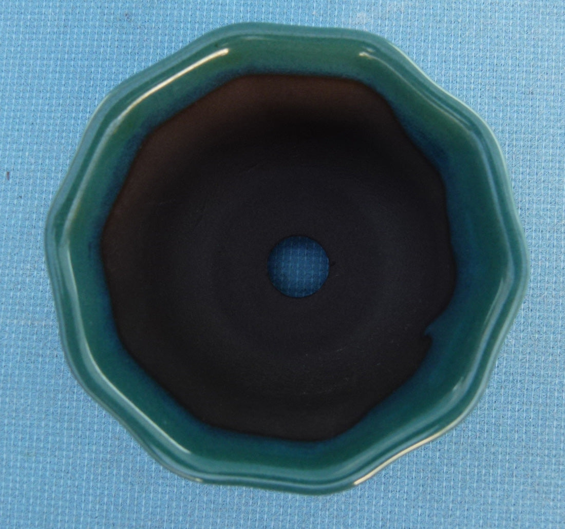 High Quality Japanese Glazed Round Bonsai Pot - 3"
